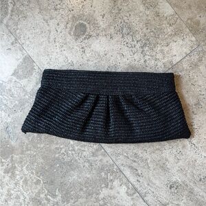 Lauren Merkin - Black Straw Clutch